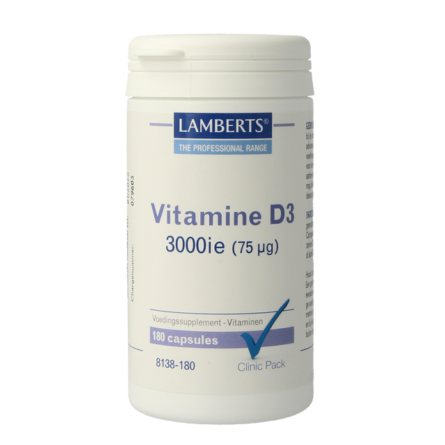 Lamberts Vitamine D3 3000 IE (75 mcg) – 180 capsules