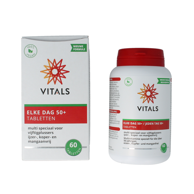 Vitals Elke Dag 50+ multivitamine – 60 tabletten