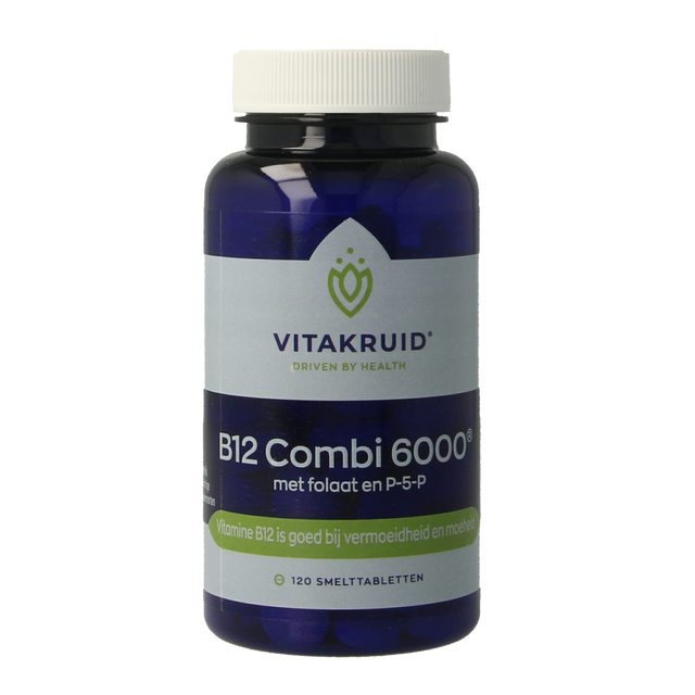 Vitakruid B12 Combi 6.000 met actief folaat – 120 smelttabletten